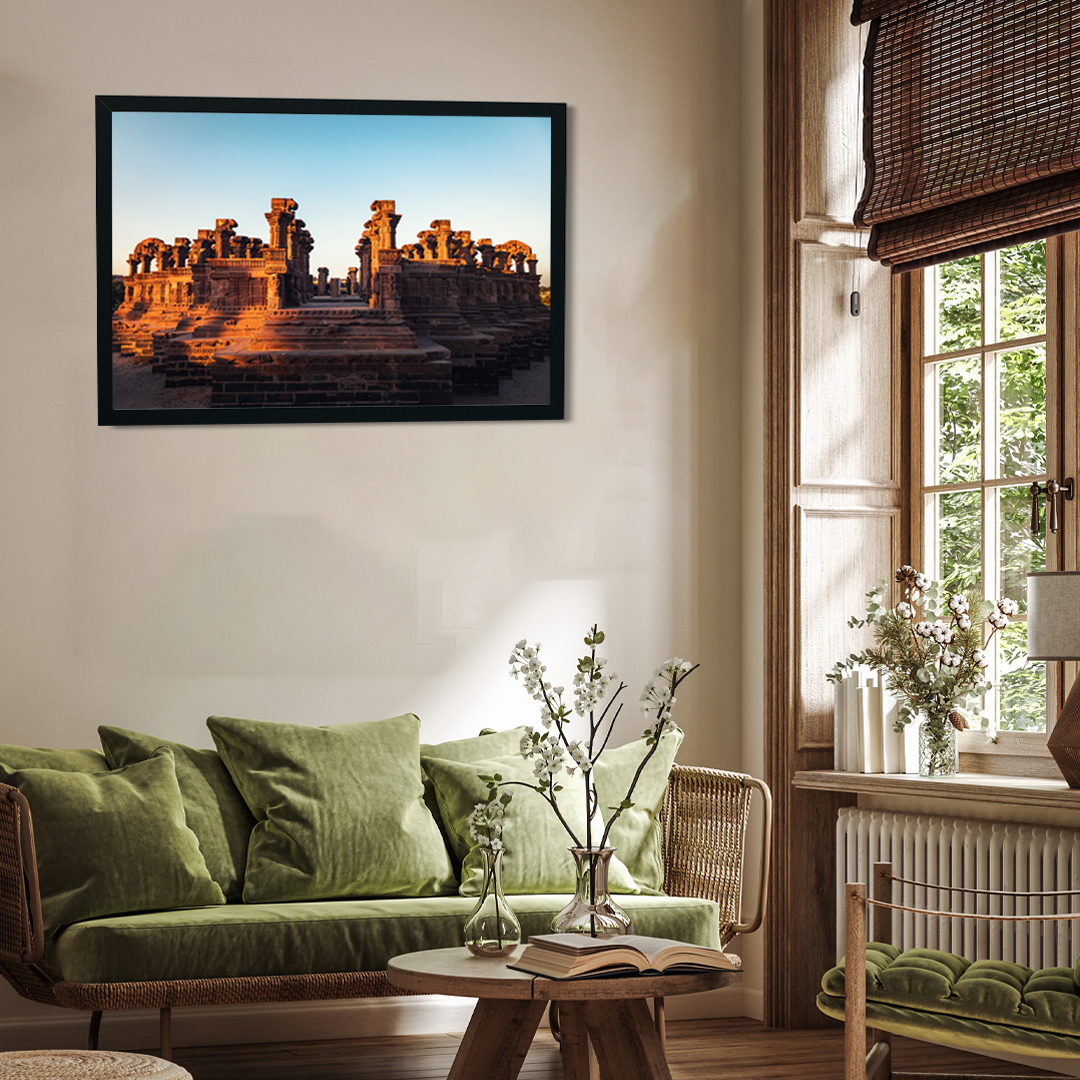Kutch Gujarat Landscape Framed Wall Painting 3 : 2 Horizontal Premium Wall Art Canvas by MeriDeewar