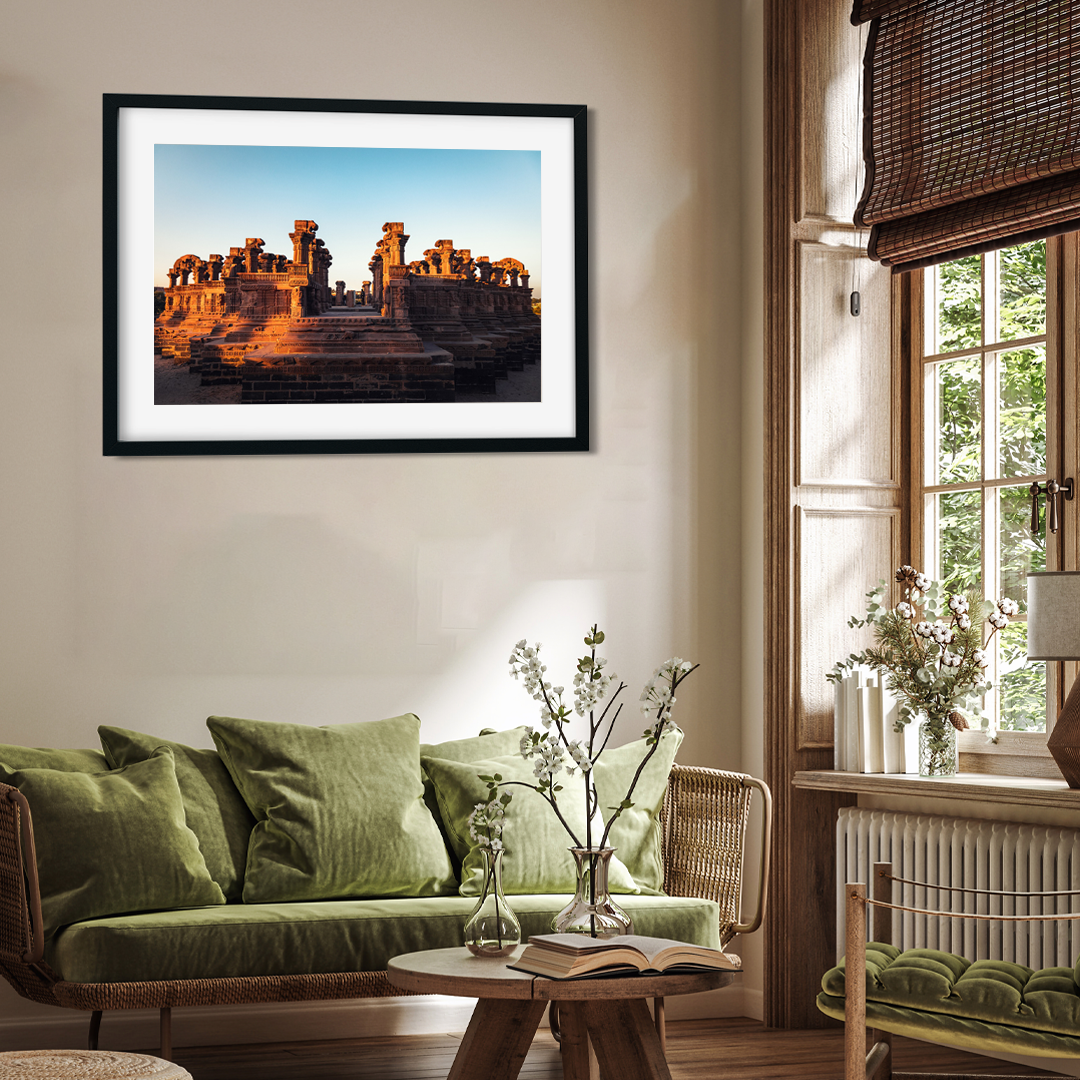 Kutch Gujarat Landscape Framed Wall Painting 3 : 2 Horizontal Premium Wall Art Canvas by MeriDeewar