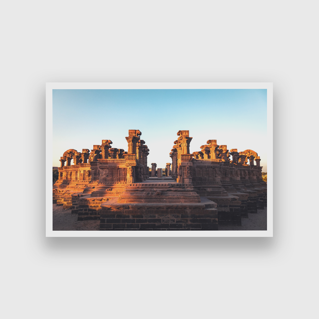 Kutch Gujarat Landscape Framed Wall Painting 3 : 2 Horizontal Premium Wall Art Canvas by MeriDeewar