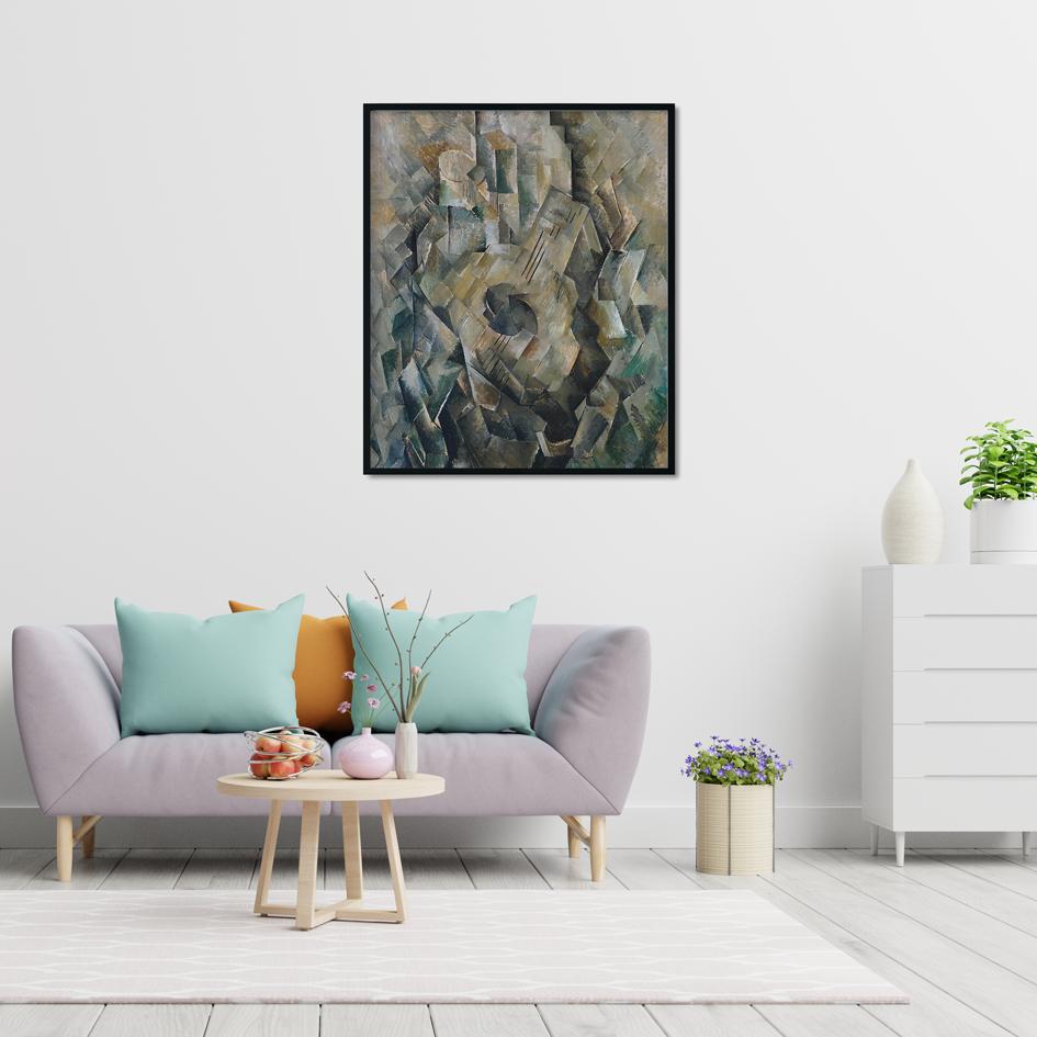 La Guitare Painting - Meri Deewar 4 :5 Vertical Premium Wall Art Canvas by MeriDeewar