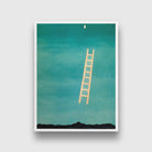 Ladder to the Moon Painting - Meri Deewar 3 : 4 Vertical Premium Wall Art Canvas by MeriDeewar
