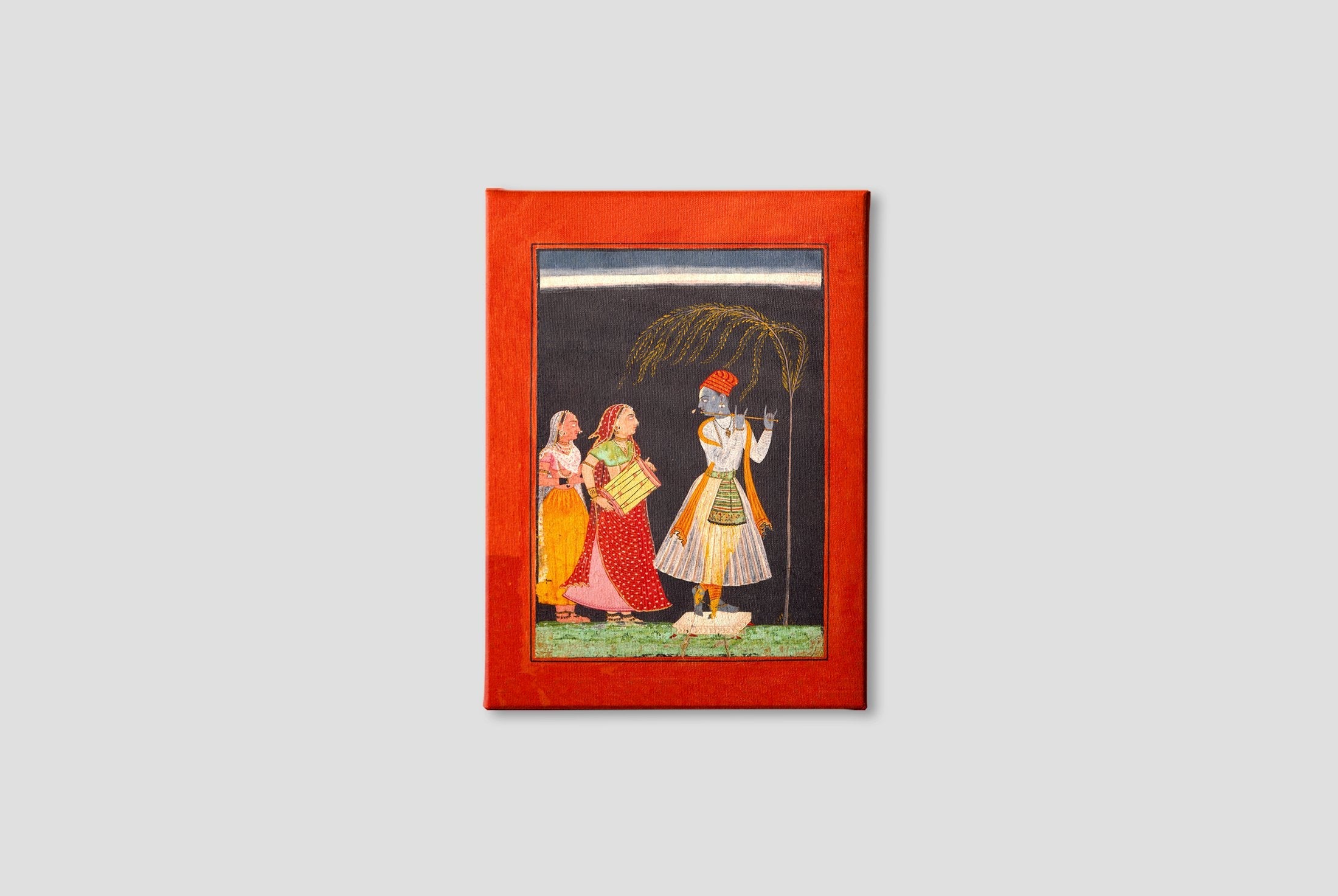 Lahula Ragaputra, Son of Dipak Raga, Folio from a Ragamala (Garland of Melodies) Painting - Meri Deewar 3 : 4.2 Vertical Premium Wall Art Canvas by MeriDeewar