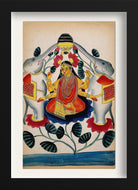 Lakshmi lustrated by two elephants Painting - Meri Deewar 2 : 3 Vertical Premium Wall Art Canvas by MeriDeewar