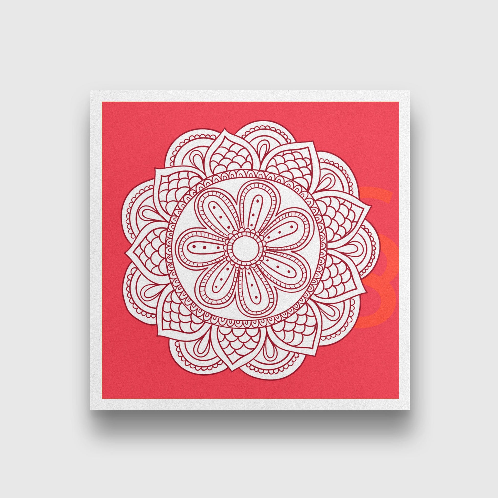 lam yoga chakra painting 1 : 1 Square Premium Wall Art Canvas by MeriDeewar