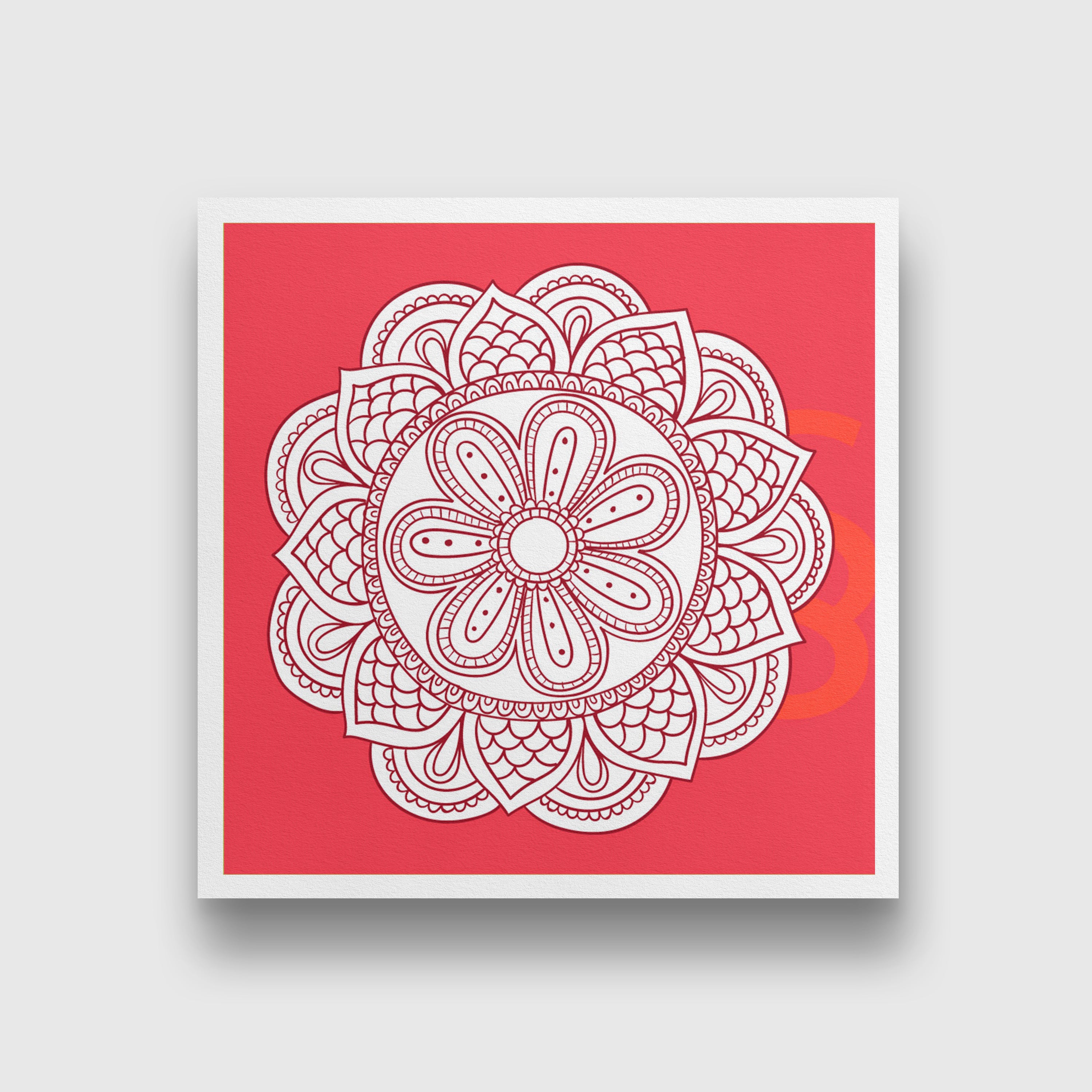 lam yoga chakra painting 1 : 1 Square Premium Wall Art Canvas by MeriDeewar
