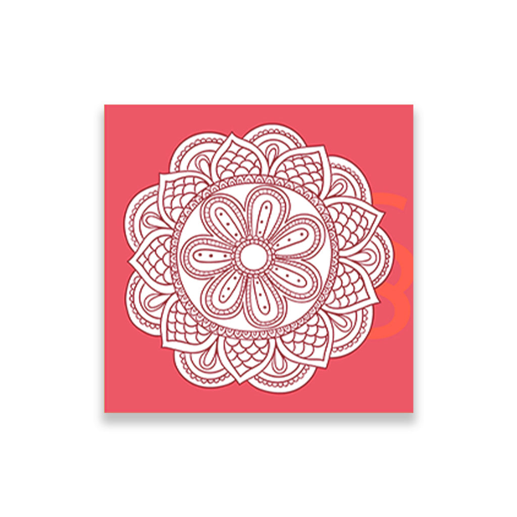 lam yoga chakra painting 1 : 1 Square Premium Wall Art Canvas by MeriDeewar