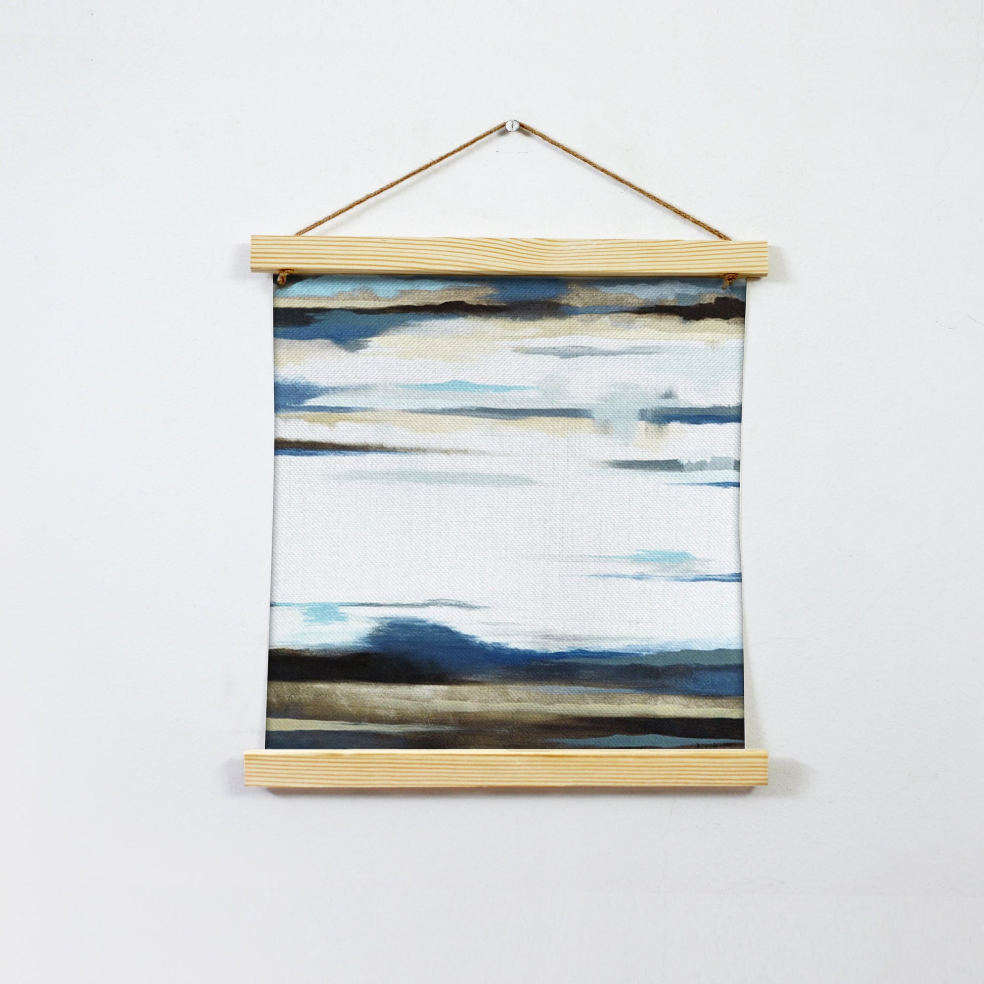 Land And Sky Abstract Hanging Canvas Painting - Meri Deewar Hanging Canvas Premium Wall Art Canvas by MeriDeewar