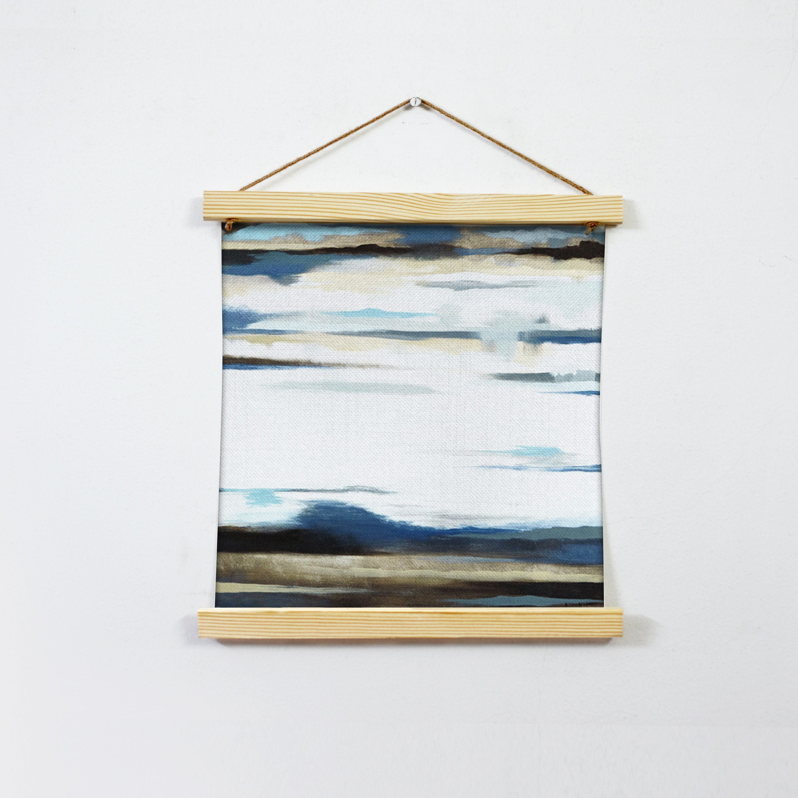 Land And Sky Abstract Hanging Canvas Painting - Meri Deewar Hanging Canvas Premium Wall Art Canvas by MeriDeewar