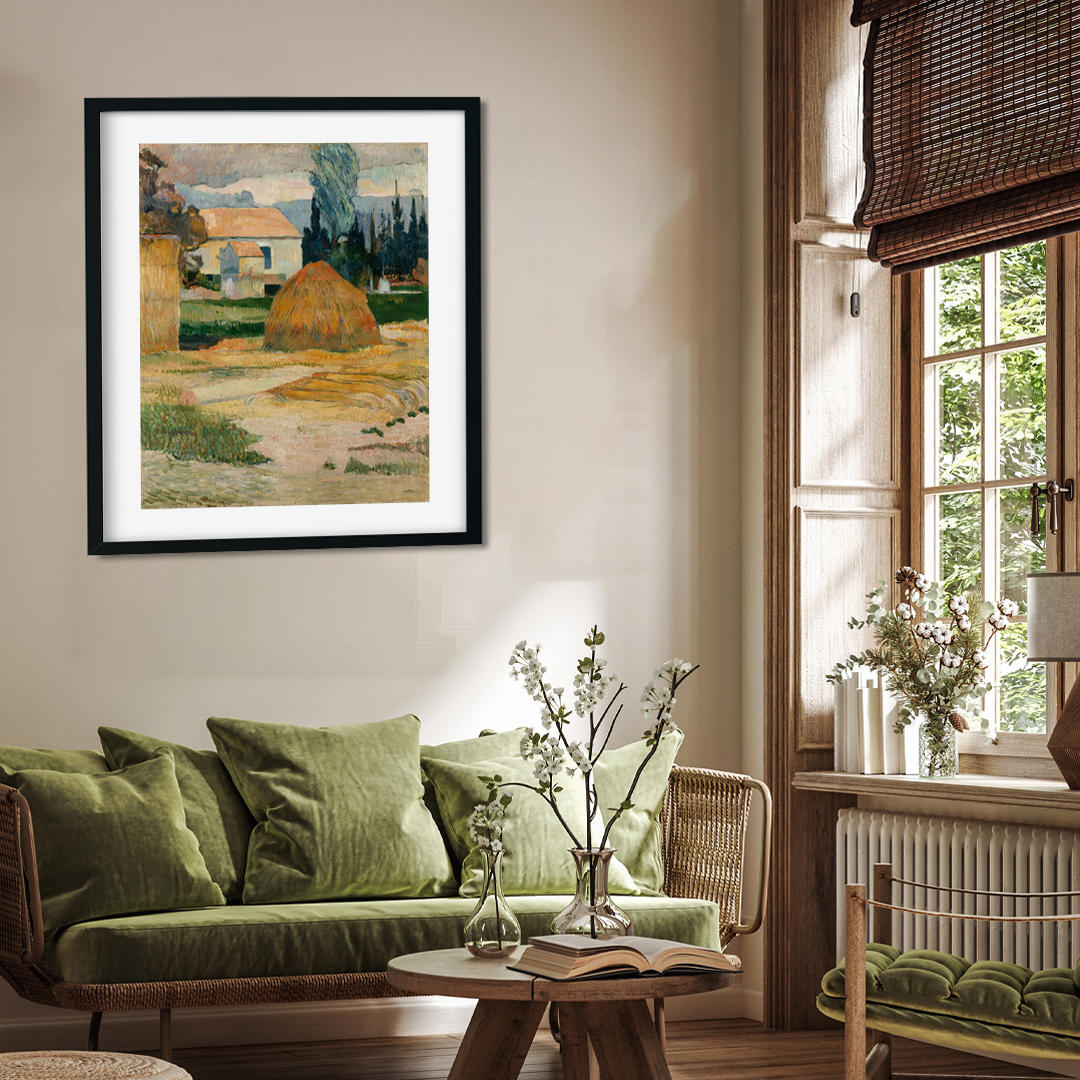 Landscape near Arles Painting 3 : 4 Vertical Premium Wall Art Canvas by MeriDeewar