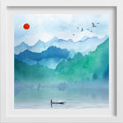 Landscape Painting Wall Art - Meri Deewar 1 : 1 Square Premium Wall Art Canvas by MeriDeewar