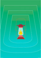 Lantern Lamp painting 2 : 3 Vertical Premium Wall Art Canvas by MeriDeewar