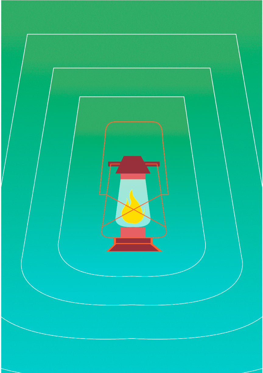 Lantern Lamp painting 2 : 3 Vertical Premium Wall Art Canvas by MeriDeewar