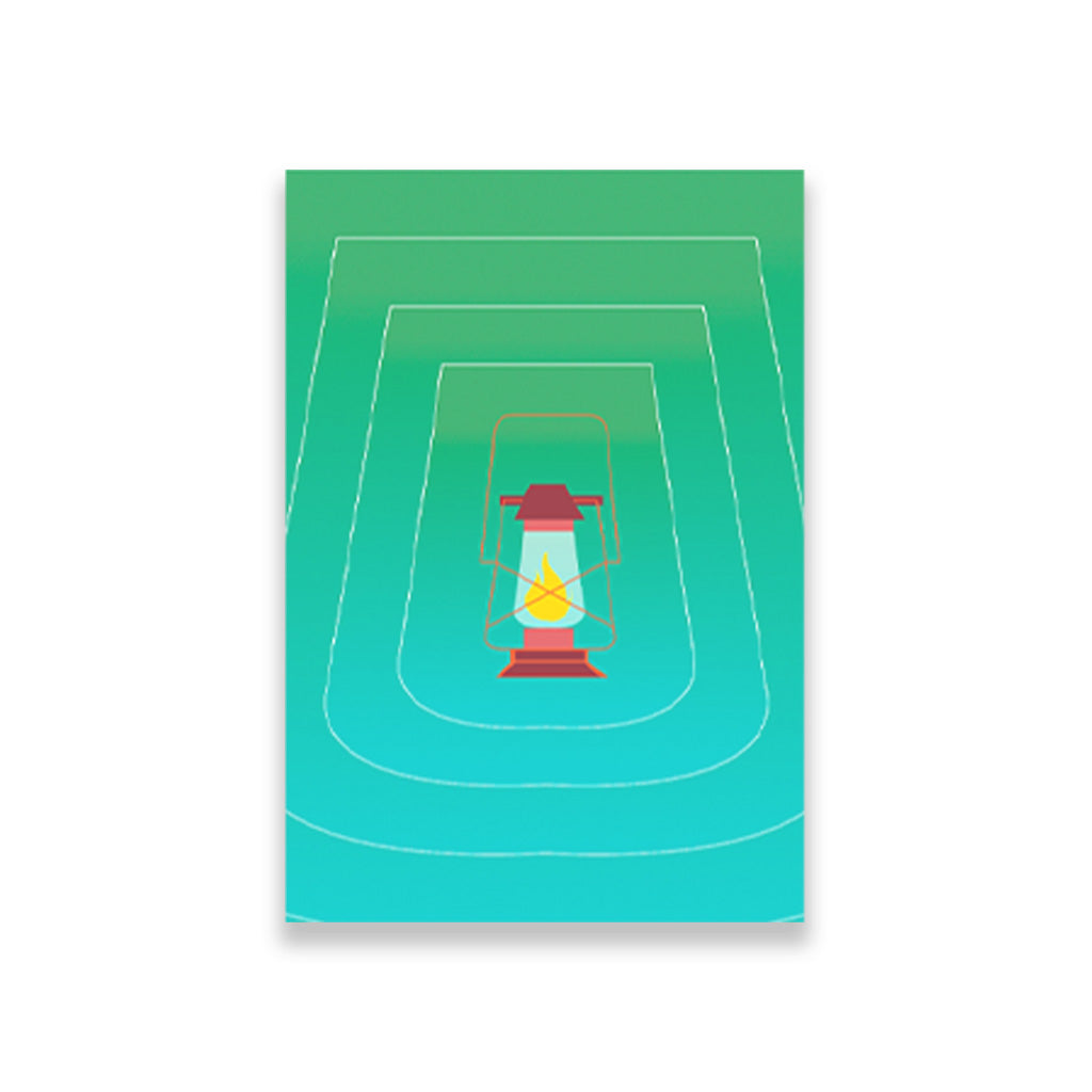 Lantern Lamp painting 2 : 3 Vertical Premium Wall Art Canvas by MeriDeewar