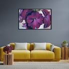 Lavender Petunias Painting - Meri Deewar 3 : 2 Horizontal Premium Wall Art Canvas by MeriDeewar