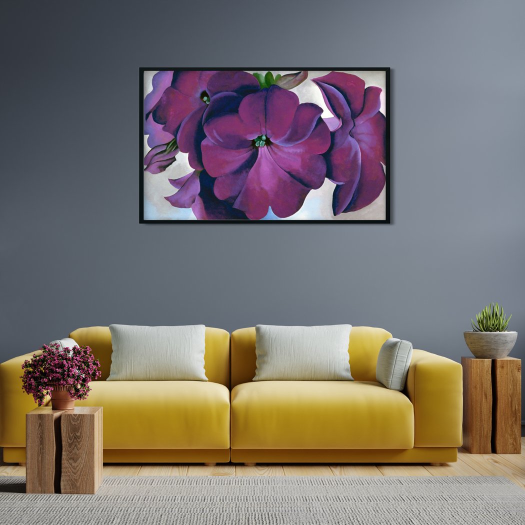Lavender Petunias Painting - Meri Deewar 3 : 2 Horizontal Premium Wall Art Canvas by MeriDeewar