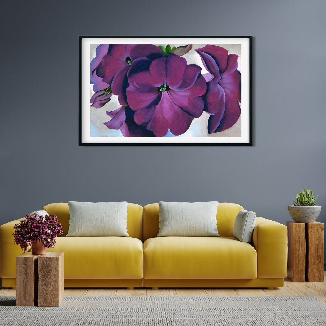 Lavender Petunias Painting - Meri Deewar 3 : 2 Horizontal Premium Wall Art Canvas by MeriDeewar