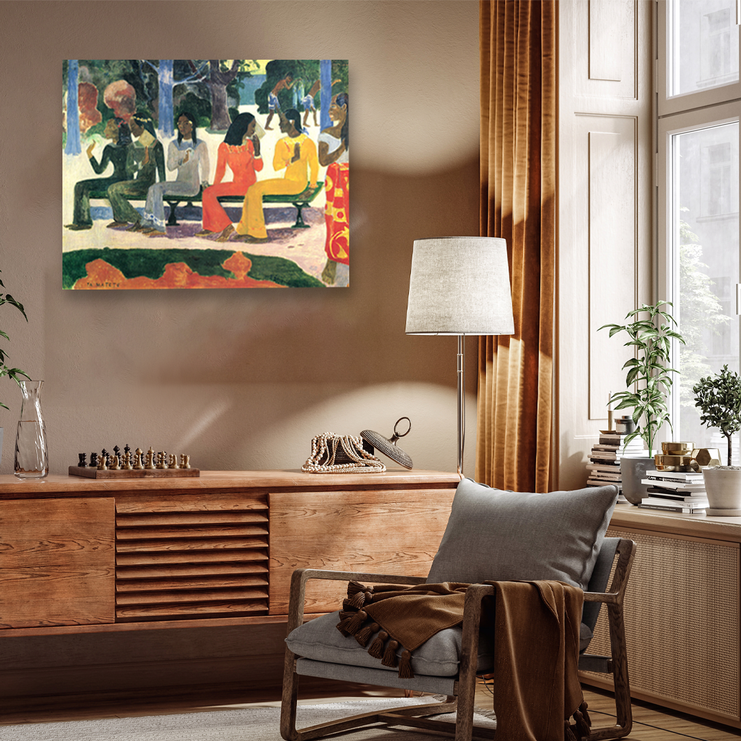 Legendarte Canvas Print Ta Matete Painting 4 : 3 Horizontal Premium Wall Art Canvas by MeriDeewar