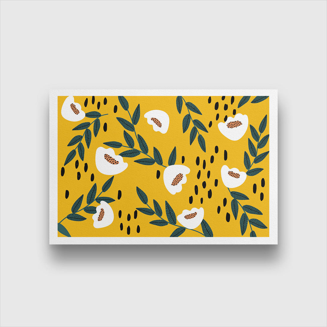Lemon Seamless Painting 3 : 2 Horizontal Premium Wall Art Canvas by MeriDeewar