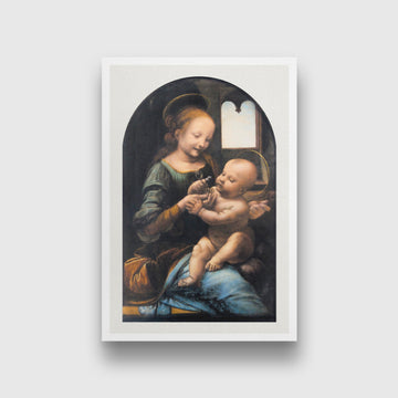 Leonardo da Vinci's Benois Madonna Painting - Meri Deewar 2 : 3 Vertical Premium Wall Art Canvas by MeriDeewar