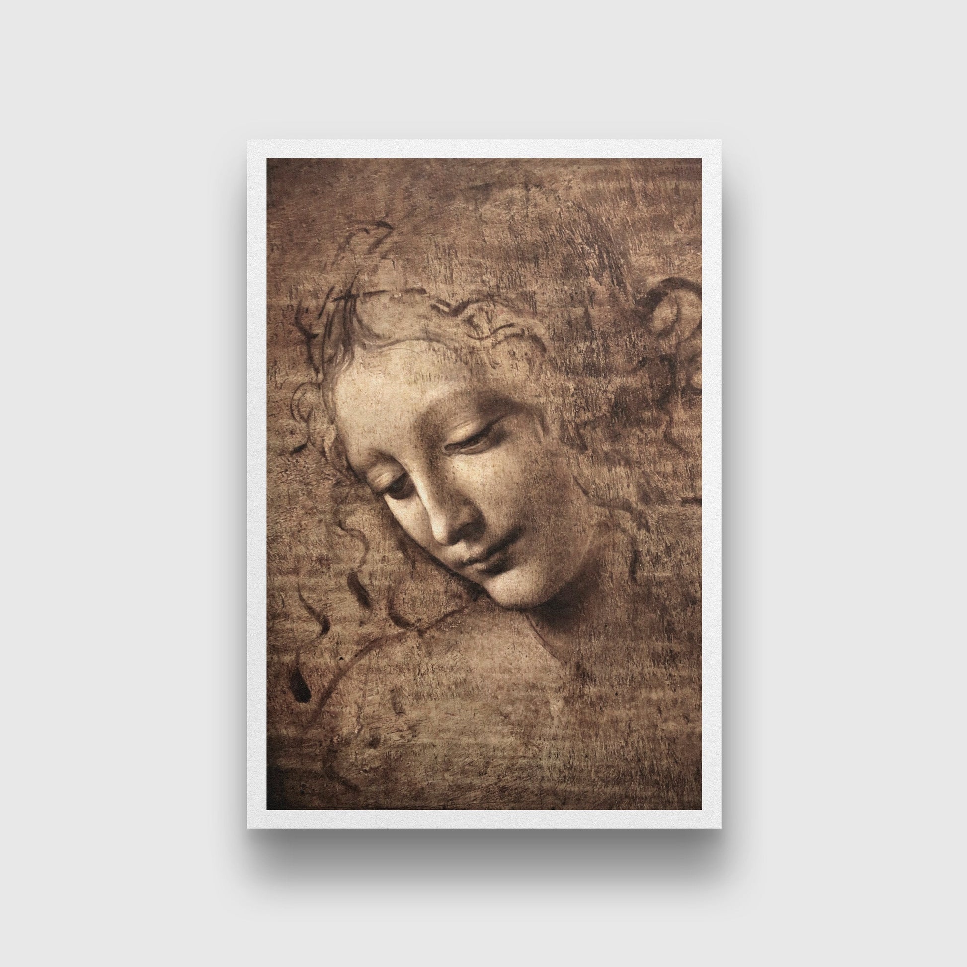 Leonardo da Vinci's La Scapigliata Painting - Meri Deewar 2 : 3 Vertical Premium Wall Art Canvas by MeriDeewar