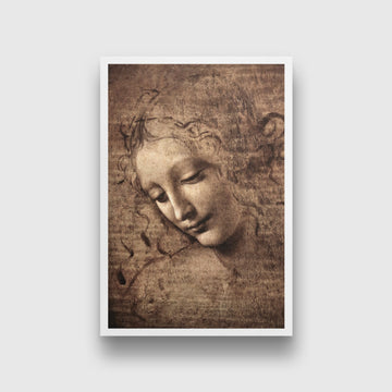 Leonardo da Vinci's La Scapigliata Painting - Meri Deewar 2 : 3 Vertical Premium Wall Art Canvas by MeriDeewar