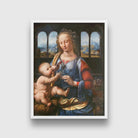 Leonardo da Vinci's Madonna of the Carnation Painting - Meri Deewar 3 : 4 Vertical Premium Wall Art Canvas by MeriDeewar