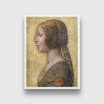 Leonardo da Vinci's Profile of a Young Fiancée Painting - Meri Deewar 3 : 4 Vertical Premium Wall Art Canvas by MeriDeewar