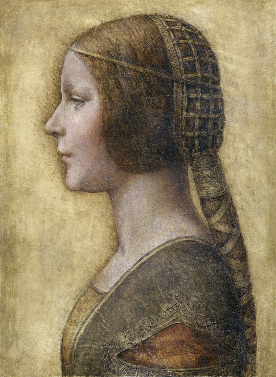 Leonardo da Vinci's Profile of a Young Fiancée Painting - Meri Deewar 3 : 4 Vertical Premium Wall Art Canvas by MeriDeewar