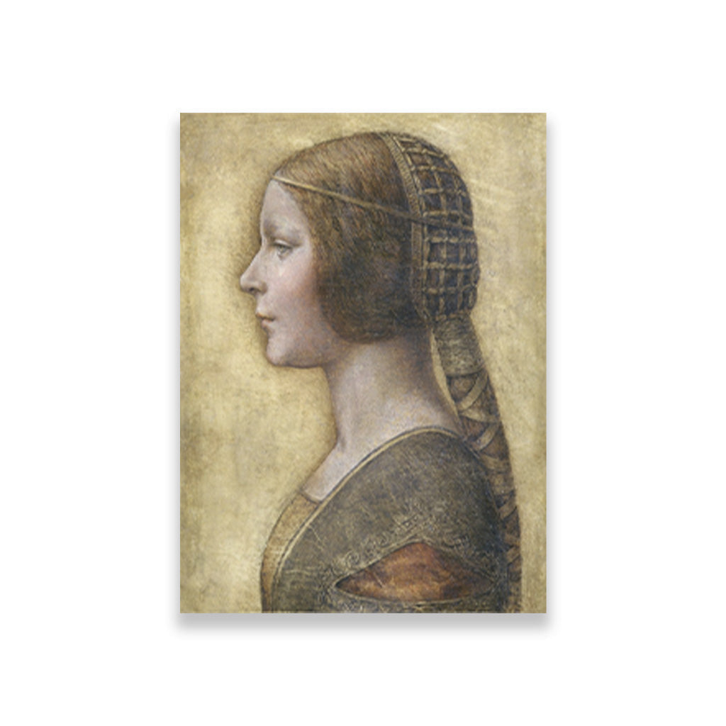 Leonardo da Vinci's Profile of a Young Fiancée Painting - Meri Deewar 3 : 4 Vertical Premium Wall Art Canvas by MeriDeewar