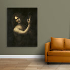Leonardo da Vinci's Saint John the Baptist Painting - Meri Deewar 4 :5 Vertical Premium Wall Art Canvas by MeriDeewar