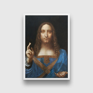 Leonardo da Vinci's Salvator Mundi Painting - Meri Deewar 2 : 3 Vertical Premium Wall Art Canvas by MeriDeewar