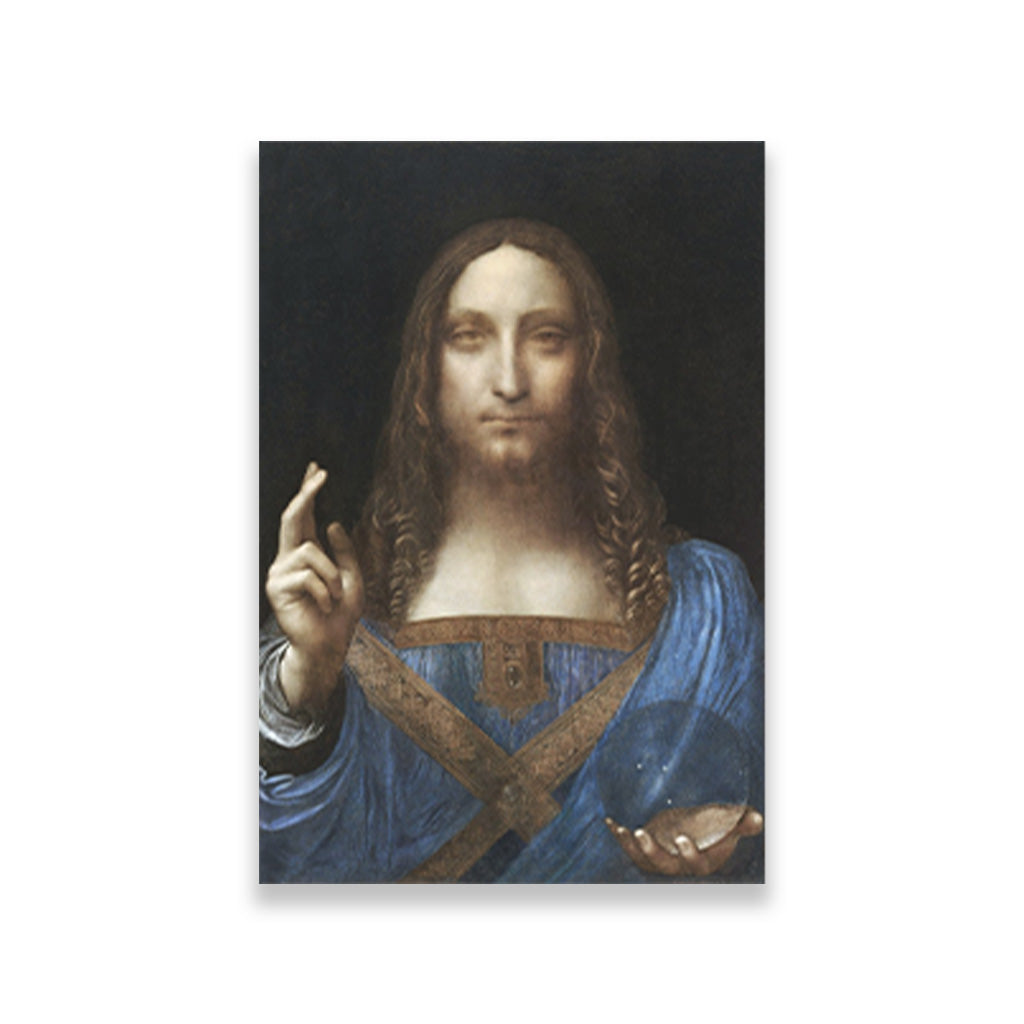 Leonardo da Vinci's Salvator Mundi Painting - Meri Deewar 2 : 3 Vertical Premium Wall Art Canvas by MeriDeewar