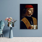 Leonardo da Vinci's The Portrait of a Musician Painting - Meri Deewar 2 : 3 Vertical Premium Wall Art Canvas by MeriDeewar