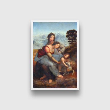 Leonardo da Vinci's The Virgin and Child with Saint Anne Painting - Meri Deewar 2 : 3 Vertical Premium Wall Art Canvas by MeriDeewar