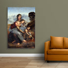 Leonardo da Vinci's The Virgin and Child with Saint Anne Painting - Meri Deewar 2 : 3 Vertical Premium Wall Art Canvas by MeriDeewar