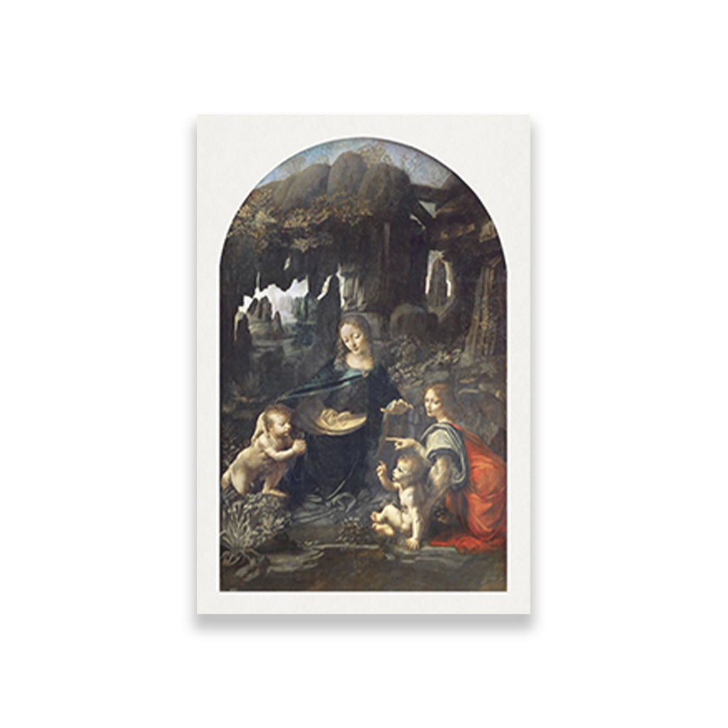 Leonardo da Vinci's Virgin of the Rocks Painting - Meri Deewar 2 : 3 Vertical Premium Wall Art Canvas by MeriDeewar