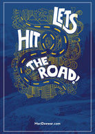 Let's hit the road travel Poster Poster A3 / Poster Premium Wall Art Canvas by MeriDeewar