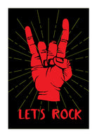 Let's Rock Poster Poster A3 / Poster Premium Wall Art Canvas by MeriDeewar