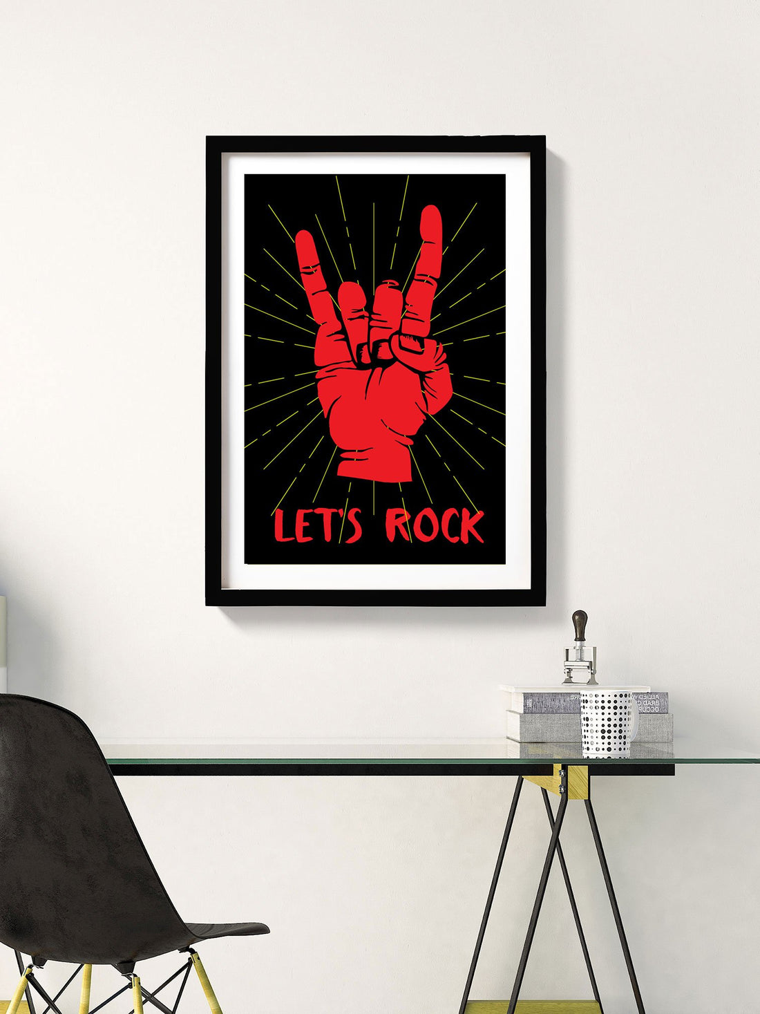 Let's Rock Poster Poster A3 / Poster Premium Wall Art Canvas by MeriDeewar