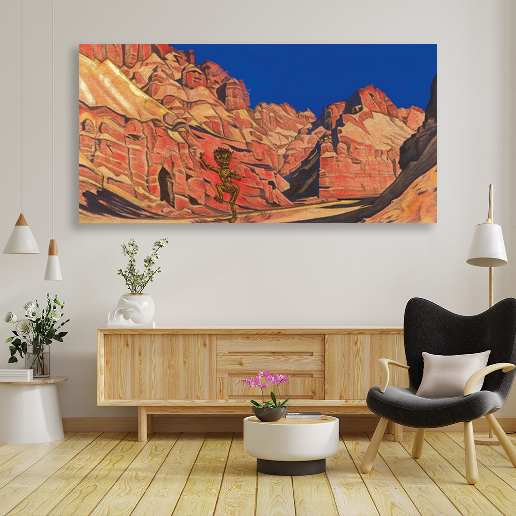 Lhamo Painting - Meri Deewar 2 : 1 Horizontal Premium Wall Art Canvas by MeriDeewar