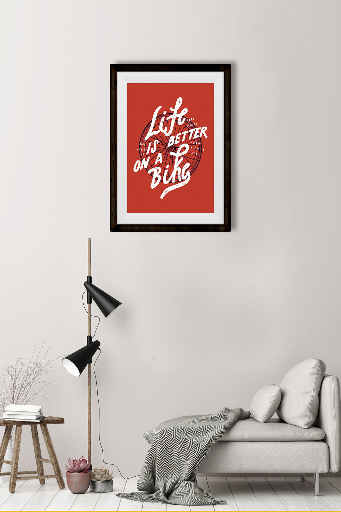 Life is better on a bike_ Poster Poster A3 / Poster Premium Wall Art Canvas by MeriDeewar