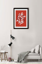 Life is better on a bike_ Poster Poster A3 / Poster Premium Wall Art Canvas by MeriDeewar