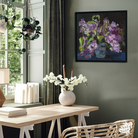 Lilac Oil Painting 1 : 1 Square Premium Wall Art Canvas by MeriDeewar