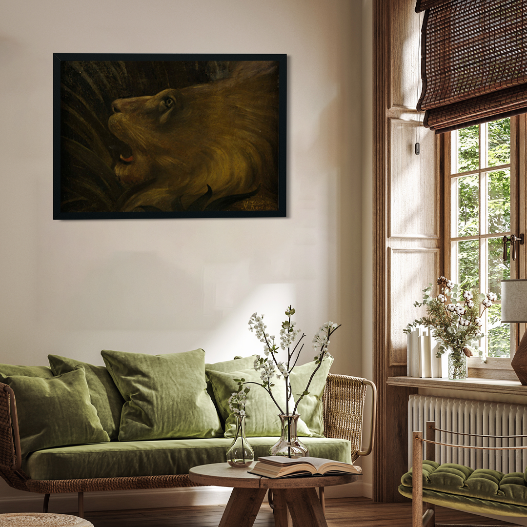 Lion Henri Rousseau Painting 3 : 2 Horizontal Premium Wall Art Canvas by MeriDeewar