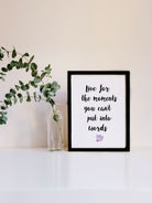 Live For The Moments _Poster Poster A3 / Poster Premium Wall Art Canvas by MeriDeewar