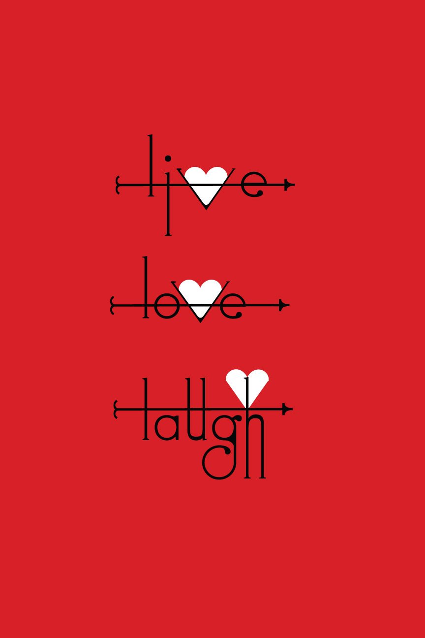 Live Love Laugh _ poster Poster A3 / Poster Premium Wall Art Canvas by MeriDeewar