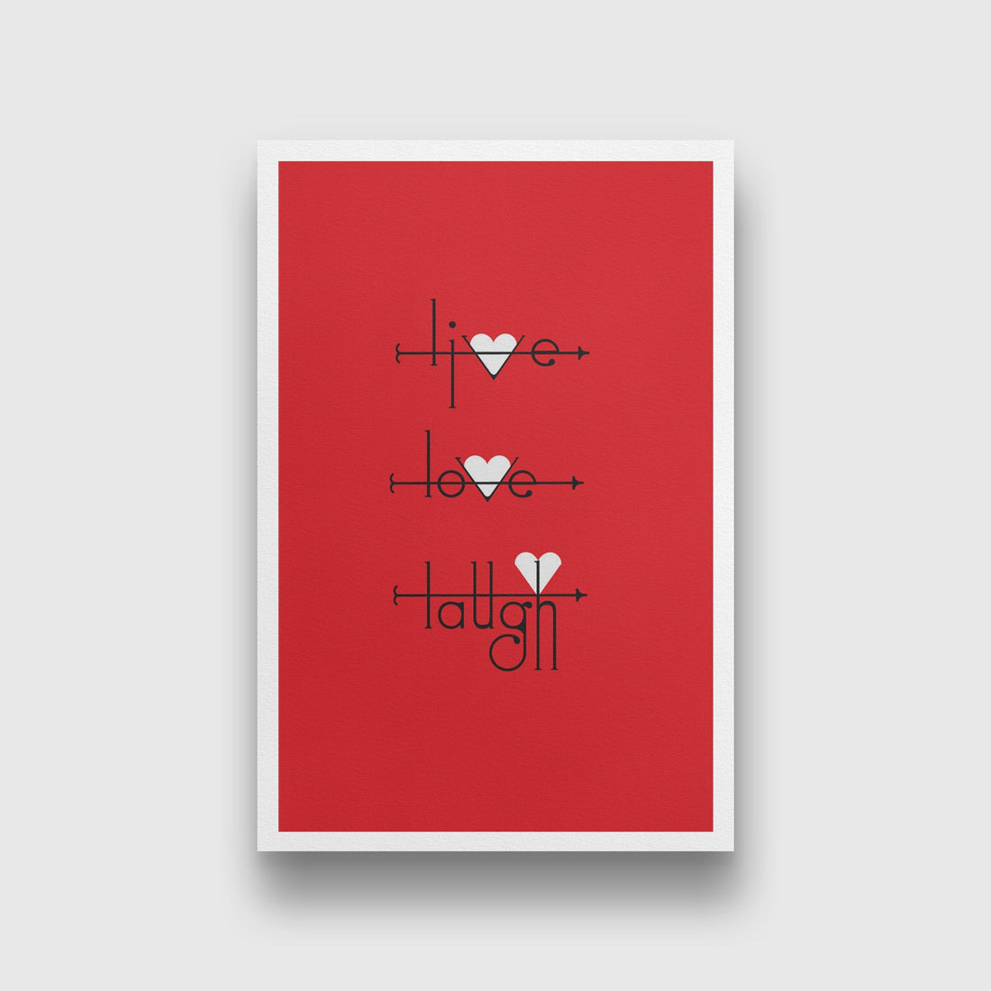Live Love Laugh Art Painting - Meri Deewar 2 : 3 Vertical Premium Wall Art Canvas by MeriDeewar