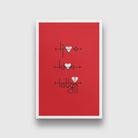 Live Love Laugh Art Painting - Meri Deewar 2 : 3 Vertical Premium Wall Art Canvas by MeriDeewar
