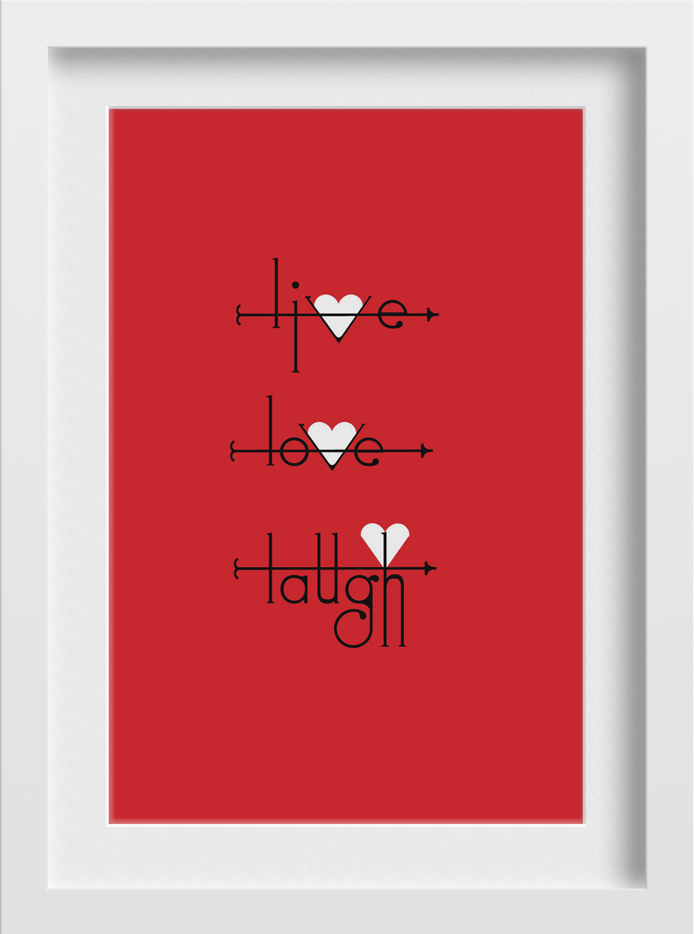 Live Love Laugh Art Painting - Meri Deewar 2 : 3 Vertical Premium Wall Art Canvas by MeriDeewar