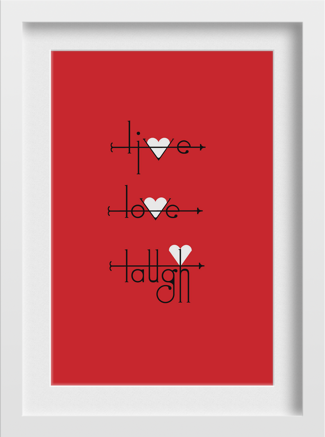 Live Love Laugh Art Painting - Meri Deewar 2 : 3 Vertical Premium Wall Art Canvas by MeriDeewar